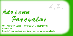 adrienn porcsalmi business card